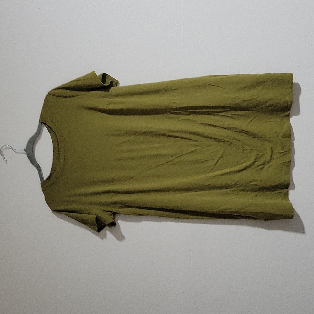 Ava & Viv Olive Green T- Shirt Dress - Picture 1 of 2